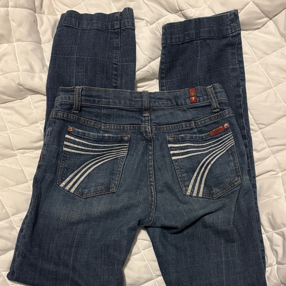 7 For All Mankind Women’s Dark Blue Boot Cut Jeans